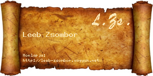 Leeb Zsombor névjegykártya